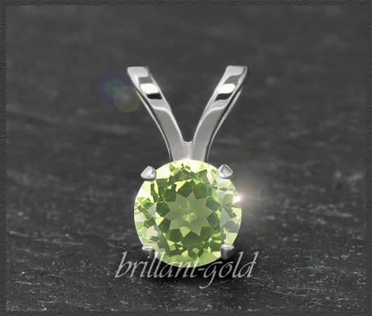 Anhänger 585 Gold Peridot grün 4,5,6,7mm
